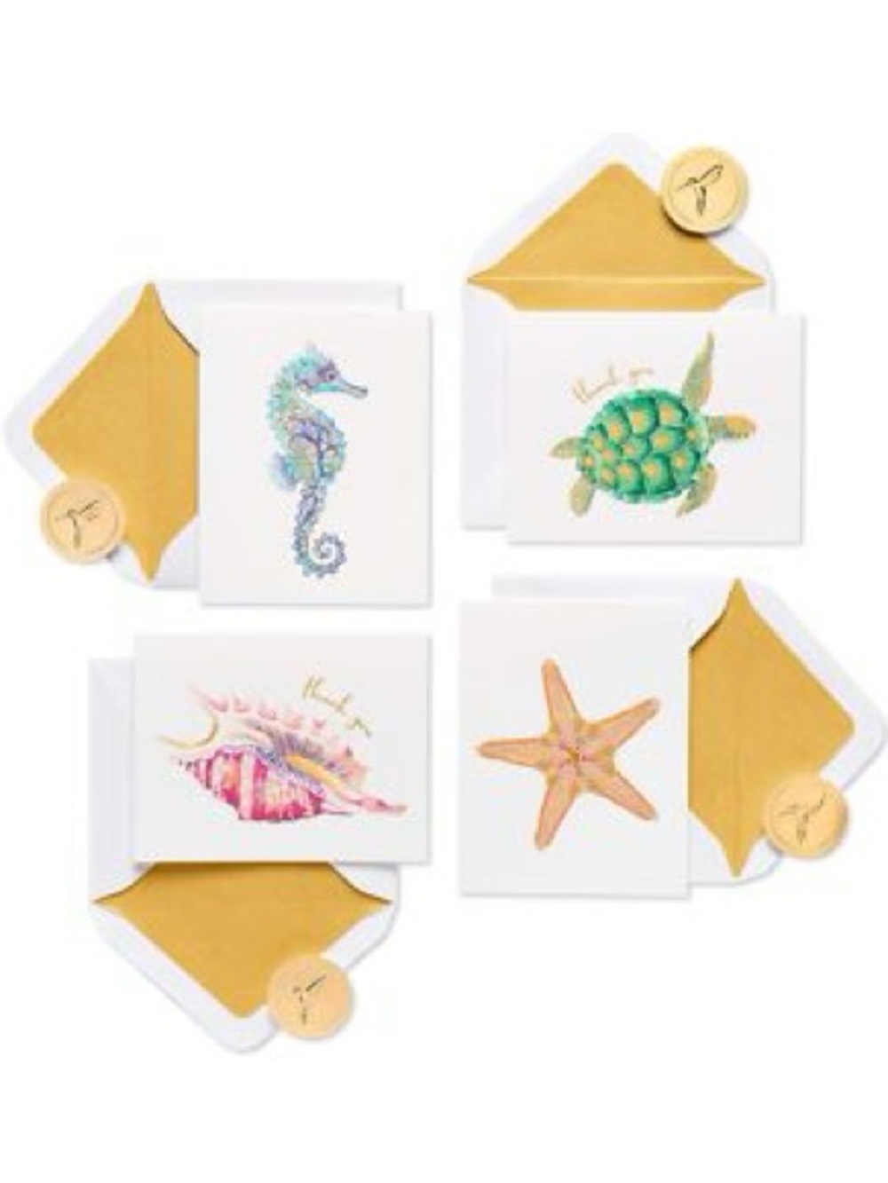 Papyrus Thank You Sea Creature Stationery Set - Set of 20